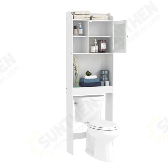 59X18.8X179 Bath Cabinet Toilet Bathroom Space Saver Storage Cabinet White