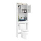 59X18.8X179 Bath Cabinet Toilet Bathroom Space Saver Storage Cabinet White