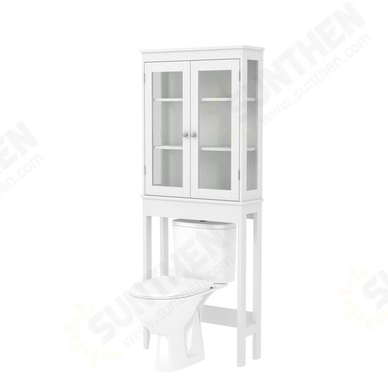 66*22*165cm Over the Toilet Storage Cabinet Bathroom Shelves Organizer Space Saver Bath Rack