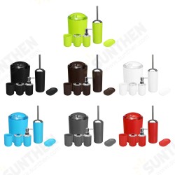 6Pcs Bathroom Accessories Set Storage Black Soap Dispenser Toothbrush Holder Home Decor Accessories 6Pcs Bathroom Accessories Set Storage Black Soap Dispenser Toothbrush Holder Home Decor Accessories