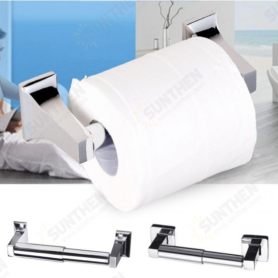 Aluminum Alloy Roll Paper Shelf Holder Telescopic Tissue Storage Organizer