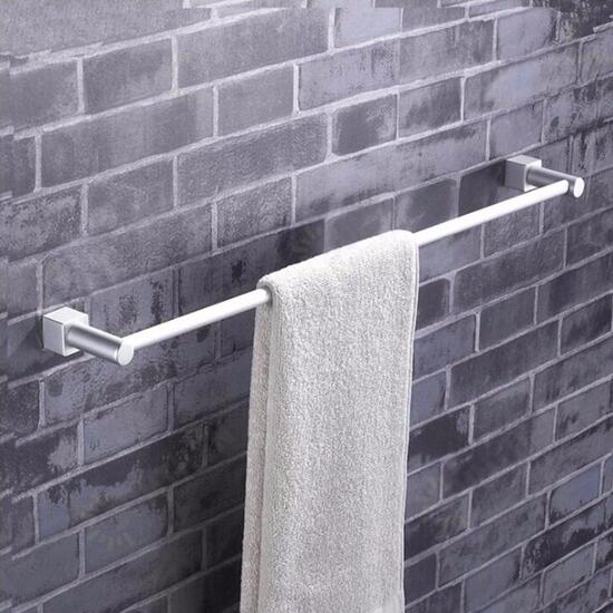 Aluminum Double Single Shelf Wall Mounted Towel Holder Bathroom Rack