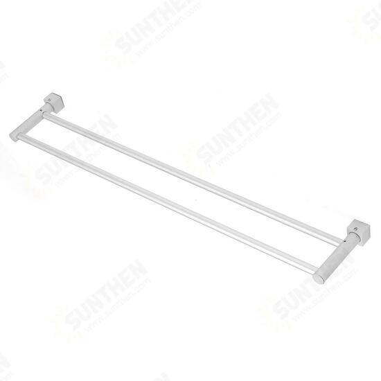 Aluminum Double Single Shelf Wall Mounted Towel Holder Bathroom Rack