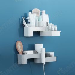 Non-perforated Rotatable Bathroom Organizer Wall Mounted Kitchen Storage Shelf Shower Shampoo Holder Storage Baskets For Home Non-perforated Rotatable Bathroom Organizer Wall Mounted Kitchen Storage Shelf Shower Shampoo Holder Storage Baskets For Home
