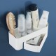 Non-perforated Rotatable Bathroom Organizer Wall Mounted Kitchen Storage Shelf Shower Shampoo Holder Storage Baskets For Home