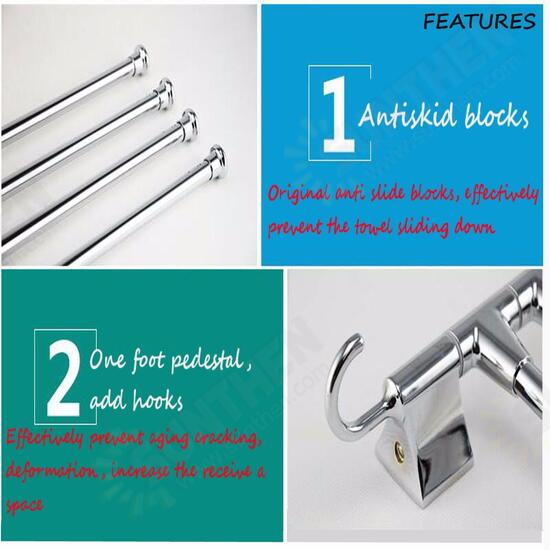 Bathroom Kitchen Wall Mounted Rotating Towel Rack Storage Hold