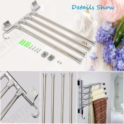 Bathroom Kitchen Wall Mounted Rotating Towel Rack Storage Hold Bathroom Kitchen Wall Mounted Rotating Towel Rack Storage Hold
