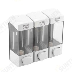 Bathroom Triple Shower Gel Body Lotion Conditioner Shampoo Liquid Soap Dispenser Bathroom Triple Shower Gel Body Lotion Conditioner Shampoo Liquid Soap Dispenser