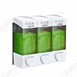 Bathroom Triple Shower Gel Body Lotion Conditioner Shampoo Liquid Soap Dispenser Bathroom Triple Shower Gel Body Lotion Conditioner Shampoo Liquid Soap Dispenser