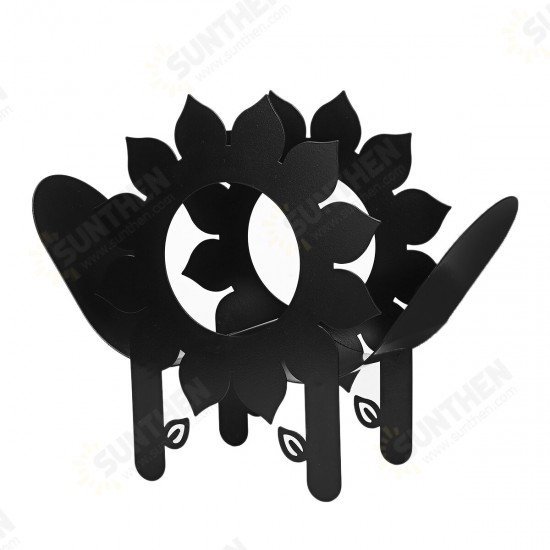 Black Cow Elk Sun Flower Toilet Roll Holder Paper Bathroom Standing Storage