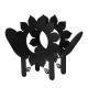 Black Cow Elk Sun Flower Toilet Roll Holder Paper Bathroom Standing Storage