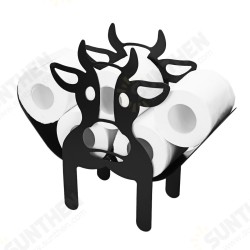 Black Cow Elk Sun Flower Toilet Roll Holder Paper Bathroom Standing Storage Black Cow Elk Sun Flower Toilet Roll Holder Paper Bathroom Standing Storage