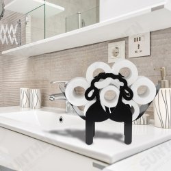 Black Toilet Paper Holder Metal Sheep Shape Tissue Storage Rack Black Toilet Paper Holder Metal Sheep Shape Tissue Storage Rack