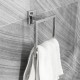 Chrome Modern Bathroom Wall Accessories Square Towel Ring Holder Rack