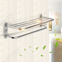 Chrome Stylish Bathroom Wall Mounted Towel Rail Holder Shelf Storage Rack Chrome Stylish Bathroom Wall Mounted Towel Rail Holder Shelf Storage Rack