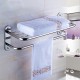 Chrome Stylish Bathroom Wall Mounted Towel Rail Holder Shelf Storage Rack