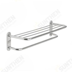 Chrome Stylish Bathroom Wall Mounted Towel Rail Holder Shelf Storage Rack Chrome Stylish Bathroom Wall Mounted Towel Rail Holder Shelf Storage Rack