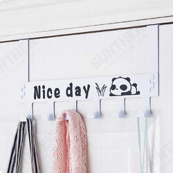 Detachable 6 Hooks Door Hanger Cartoon Clothes Bags Organizer Wall Hanging Storage Rack Holder Hook