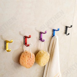 Double Layers Colorful Space Alumimum Wall Mounted Clothes Towel Robe Hook Sundries Hanger Double Layers Colorful Space Alumimum Wall Mounted Clothes Towel Robe Hook Sundries Hanger