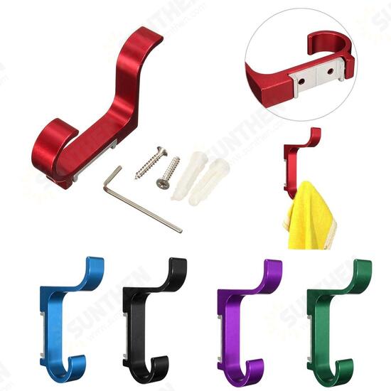 Double Layers Colorful Space Alumimum Wall Mounted Clothes Towel Robe Hook Sundries Hanger