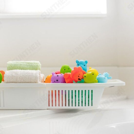 BX-592 Adjustable Kids Bathtub Shower Toy Organizer Basket Retractable Storage Holder