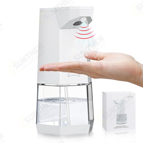 360ML Automatic Dis-infectant Alcohol Spray Dispenser Smart Infrared Sensor Hand Sanitizer Sprayer