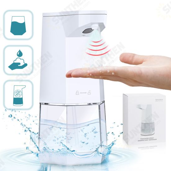 360ML Automatic Dis-infectant Alcohol Spray Dispenser Smart Infrared Sensor Hand Sanitizer Sprayer