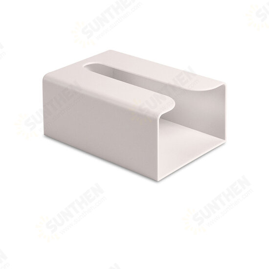 Japanese Style Portable Traceless Toilet Paper Holder Household Tissue Box Plastic Toilet Towel Holder-White