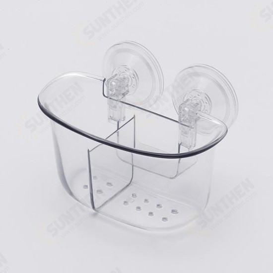 KC-FT88 Double Strong Vacuum Suction Cup Storage Box Rack Bathroom Shelf Wall Stand Rack