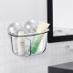 KC-FT88 Double Strong Vacuum Suction Cup Storage Box Rack Bathroom Shelf Wall Stand Rack