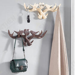 Love Vintage Deer Antler Wall Hanger Decoration Coat Hook And Hat Rack 4 Color Holder Love Vintage Deer Antler Wall Hanger Decoration Coat Hook And Hat Rack 4 Color Holder