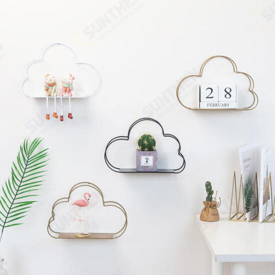 Multi-Function Storage Rack Wall Hanging Rack Cloud Shaped Floating Shelf Rack