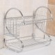 Multifunction 2 Tier Kitchen Dish Cutlery Drainer Rack Drip Tray Plate Holder Drain Shelf