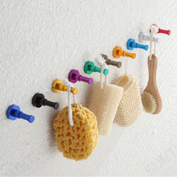 Space Aluminum Colored Single Hook Decorative Hanger