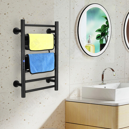 Stainless Steel Carbon Brazing Heating Towel Rack Waterproof Clothes Drying Rack Electric Towel Rack