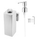 Stainless Steel Hand Soap Dispenser Liquid Bottle Holder Wall Mounted Bathroom Storage