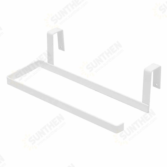 Stainless Steel Roll Paper Rack Restaurant Kitchen Cabinet Door Back Type Towel Cloth Rack Hanger