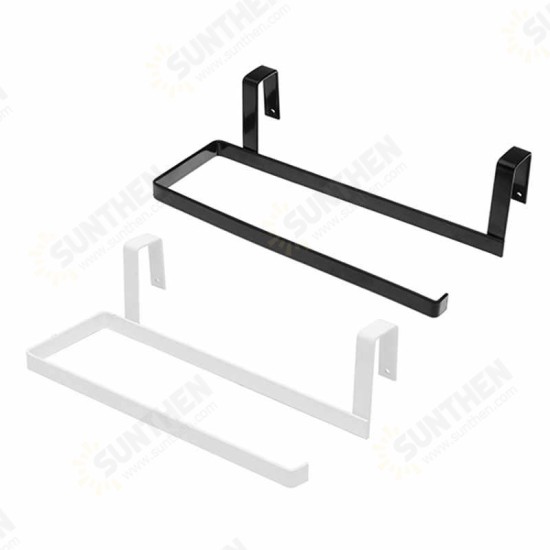 Stainless Steel Roll Paper Rack Restaurant Kitchen Cabinet Door Back Type Towel Cloth Rack Hanger