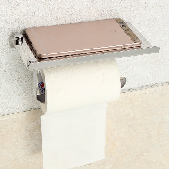 Stainless Steel Toilet Roll Tissue Stand Paper Holder Wall Mounted for Home Bathroom Paper Hook