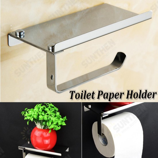 Stainless Steel Toilet Roll Tissue Stand Paper Holder Wall Mounted for Home Bathroom Paper Hook