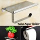 Stainless Steel Toilet Roll Tissue Stand Paper Holder Wall Mounted for Home Bathroom Paper Hook