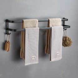 Towel Hanger Wall Mounted 30-50 CM Towel Rack Bathroom Aluminum Black Towel Bar Towel Hanger Wall Mounted 30-50 CM Towel Rack Bathroom Aluminum Black Towel Bar