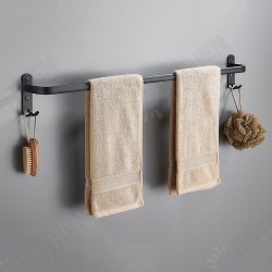 Towel Hanger Wall Mounted 30-50 CM Towel Rack Bathroom Aluminum Black Towel Bar Towel Hanger Wall Mounted 30-50 CM Towel Rack Bathroom Aluminum Black Towel Bar