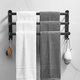 Towel Hanger Wall Mounted 30-50 CM Towel Rack Bathroom Aluminum Black Towel Bar