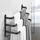 Towel Hanger Wall Mounted 30-50 CM Towel Rack Bathroom Aluminum Black Towel Bar