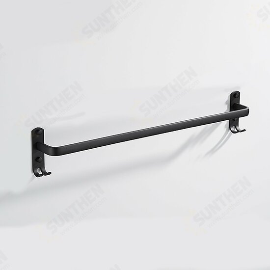 Towel Hanger Wall Mounted 30-50 CM Towel Rack Bathroom Aluminum Black Towel Bar