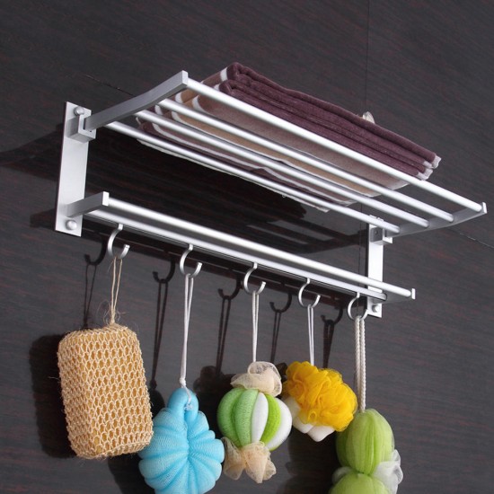 Towel Holder Aluminum Bath Kitchen Hanger Set Holder Bar Rail Towel Rack