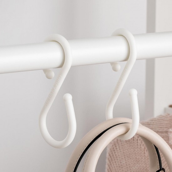 U 10Pcs S Shape Double Hooks White Clothes Hanger For Bathroom Kitchen Bedroom from Xiaomi Youpin