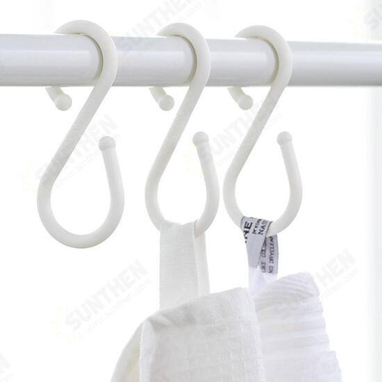 U 10Pcs S Shape Double Hooks White Clothes Hanger For Bathroom Kitchen Bedroom from Xiaomi Youpin