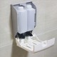 Wall Mounted Double Manual Liquid Soap Dispenser Hand Pressing Lotion Container